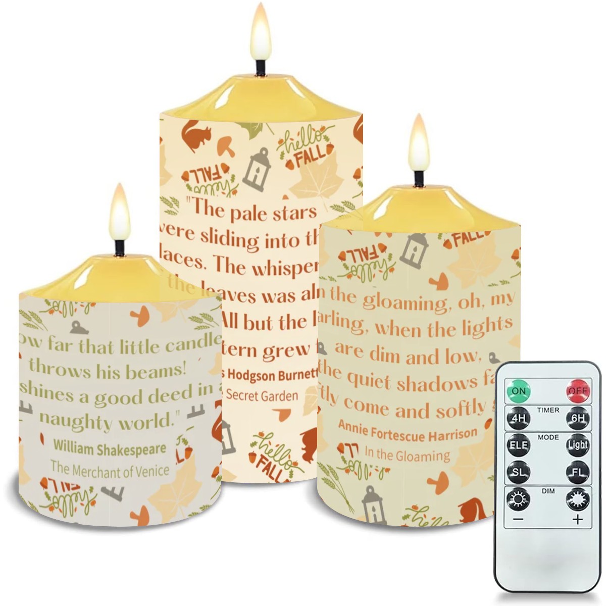 Flameless Candles Lamp Set of 3