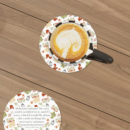 Round Ceramic Coasters Set of 6