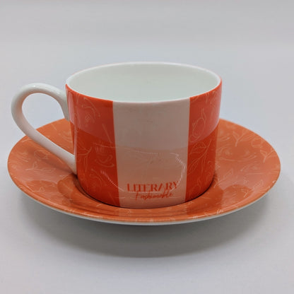 Tea Cup & Saucer Designer Set, multi-color set of 4